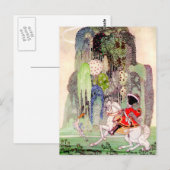 Prins charming op zijn witte paard door Kay Neilse Briefkaart (Voorkant / Achterkant)