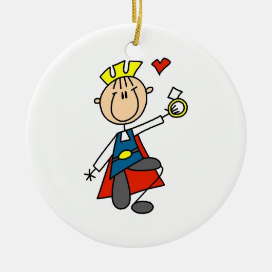 Prins Charming stelt huwelijk voor Keramisch Ornament (Voorkant)