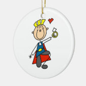 Prins Charming stelt huwelijk voor Keramisch Ornament (Links)