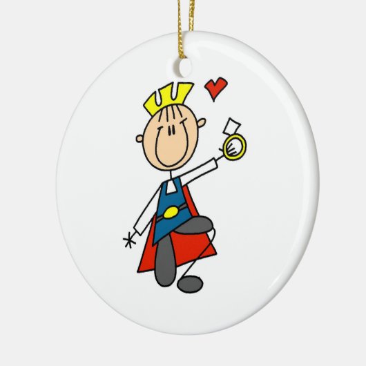 Prins Charming stelt huwelijk voor Keramisch Ornament (Links)
