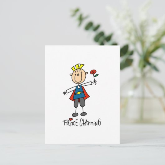 Prins Charming Tshirts en Gifts Briefkaart (Staand voorkant)