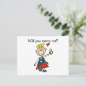 Prins Charming wil je me trouwen Briefkaart (Staand voorkant)