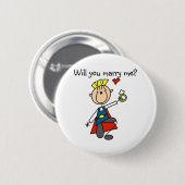 Prins Charming wil je met me trouwen Button (Voorkant /achterkant)