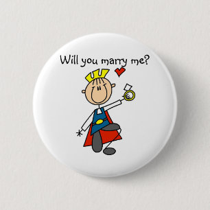 Prins Charming wil je met me trouwen Button