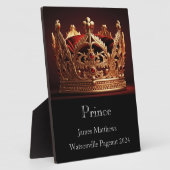 Prins Crown Pageant Plaque Fotoplaat (Zijkant)