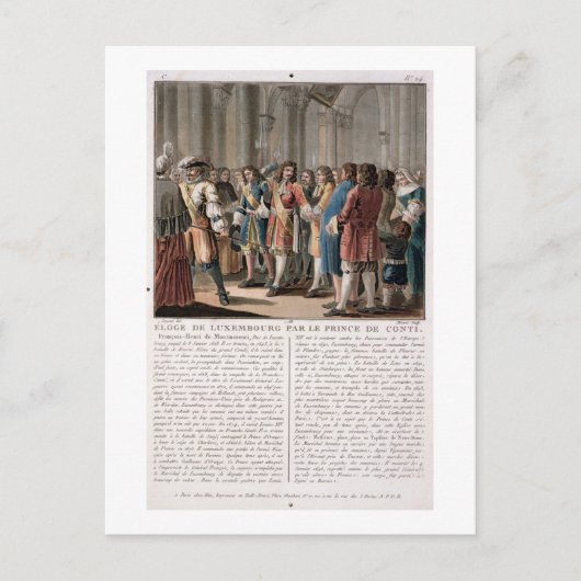 Prins de Conti (1664-1709) prijzen de hertog van Briefkaart (Voorkant)