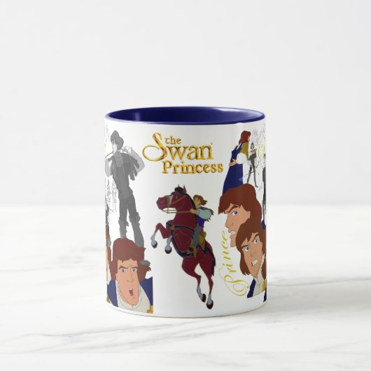 Prins Derek Sketch Mok met gekleurde rand en handv (Midden)