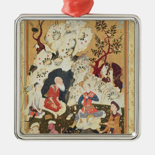 Prins die een Ascetic bezoeken Metalen Ornament (Voorkant)