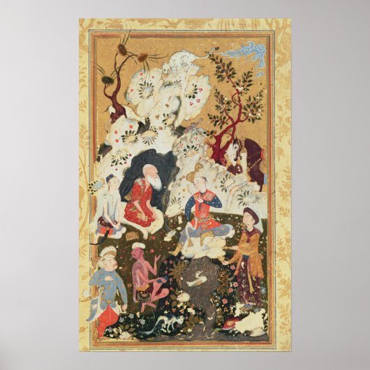 Prins die een Ascetic bezoeken Poster (Voorkant)