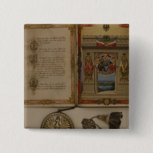 Prins Diploma investeert Otto von Bismarck Vierkante Button 5,1 Cm
