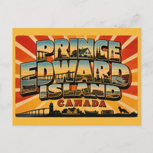 Prins Edward Eiland Canada Vintage Briefkaart (Voorkant)