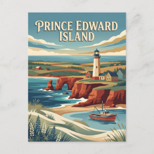 Prins Edward Eiland Canada Vintage Reisposter Briefkaart
