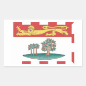 Prins Edward Island Vlaggen Grafisch Rechthoekige Sticker (Voorkant)