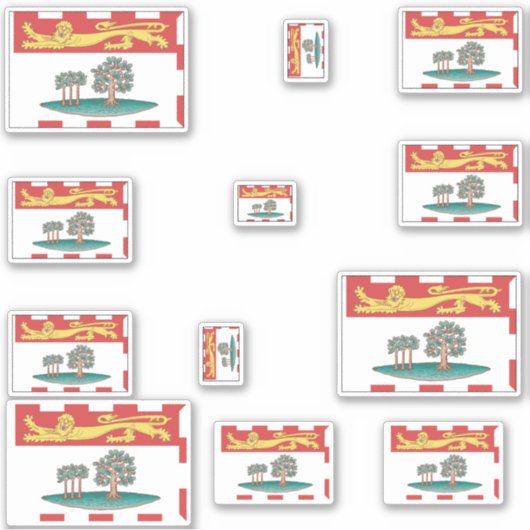 Prins Edward Island Vlaggen Grafisch Sticker (Voorkant)