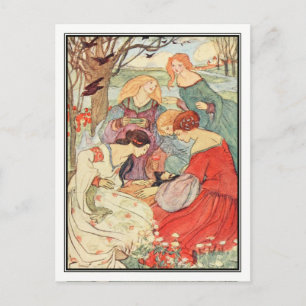 Prins en Maidens door Florence Harrison Briefkaart