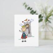 Prins en meisjes in towershirts en -cadeaus briefkaart (Staand voorkant)