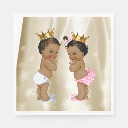 Prins en Prinses Baby shower Servetten (Voorkant)