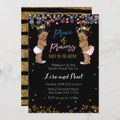 Prins en prinses Gender Reopenbaarle uitnodiging (Voorkant / Achterkant)