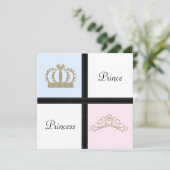 Prins en Prinses Geslacht Onthulling Kaart (Staand voorkant)