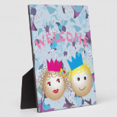 Prins en prinses in sprookje, bloemenbloem fotoplaat (Zijkant)