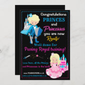 Prins en Prinses koninklijk opleidingscertificaat Kaart (Voorkant / Achterkant)