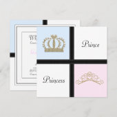 Prins en prinses onthullen geslacht kaart (Voorkant / Achterkant)