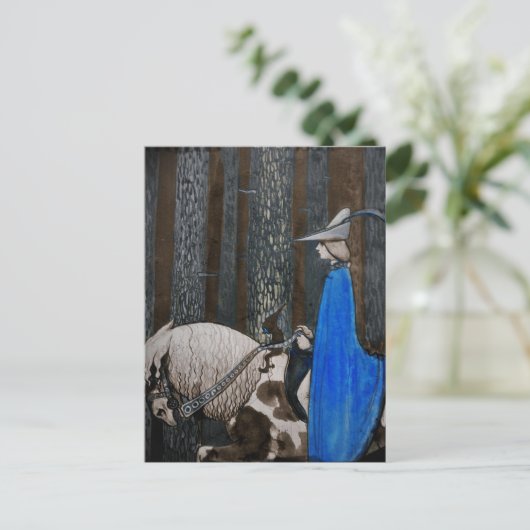 Prins en Tomte (Gnoom) in het Bos Briefkaart (Staand voorkant)