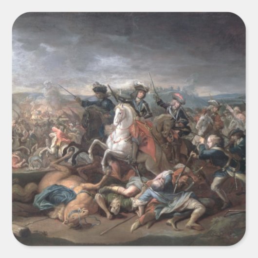 Prins Eugene van Savoy op het Siege van Vierkante Sticker (Voorkant)