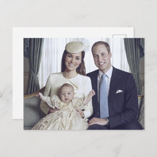 Prins George christening Oct 2013 gestileerd Briefkaart (Voorkant / Achterkant)