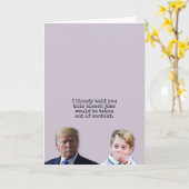 Prins George en Donald Trump kaart (Gele Bloem)