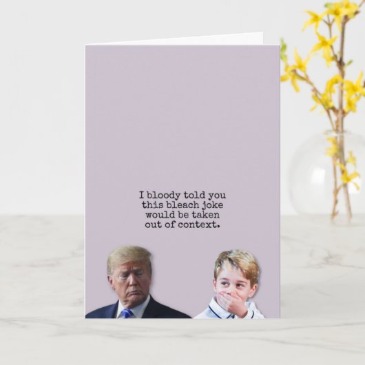 Prins George en Donald Trump kaart (Gele Bloem)