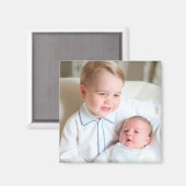 Prins George en prinses Charlotte Magneet (Voorkant / Achterkant)