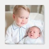 Prins George en prinses Charlotte Magneet (Voorkant)
