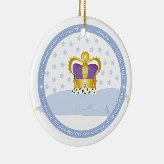 Prins George van Cambridge Pillow en Crown Keramisch Ornament (Rechts)