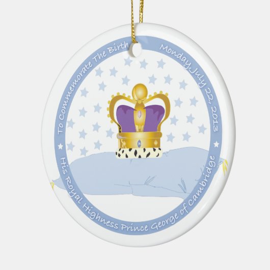 Prins George van Cambridge Pillow en Crown Keramisch Ornament (Links)