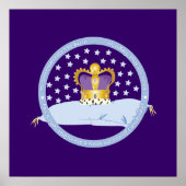 Prins George van Cambridge Pillow en Crown Poster (Voorkant)