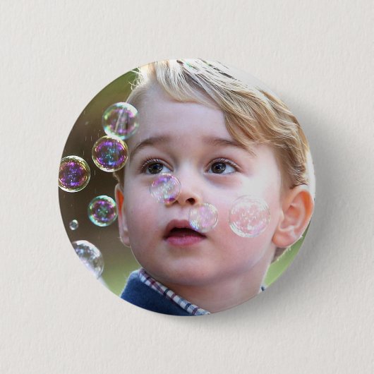 Prins George van Cambridge Ronde Button 5,7 Cm (Voorkant)
