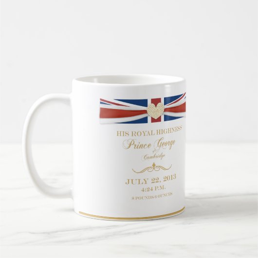 Prins George van Cambridge Souvenir Mok (Links)