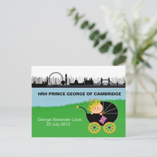 Prins George van het Briefkaart van Cambridge (Staand voorkant)