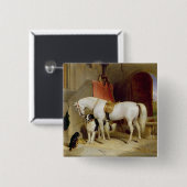 Prins George's favorieten (olie op doek) Vierkante Button 5,1 Cm (Voorkant /achterkant)