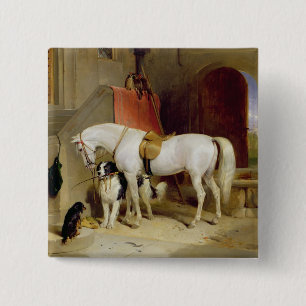 Prins George's favorieten (olie op doek) Vierkante Button 5,1 Cm