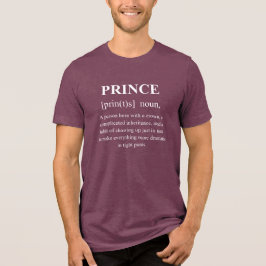 Prins Grappig Karakter Definitie Met Witte Tekst  Tri-Blend Shirt