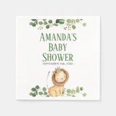 Prins Groene Leeuw Baby Shower Servetten (Voorkant)