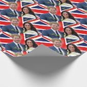 Prins Harry en Meghan Markle Koninklijke Huwelijk Cadeaupapier (Hoek)