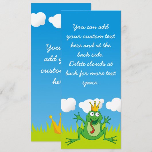 Prins kikker 4 x 9,25 inch (Voorkant / Achterkant)