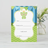 Prins kikker Dank je creditcard invullen Bedankkaart (Staand voorkant)