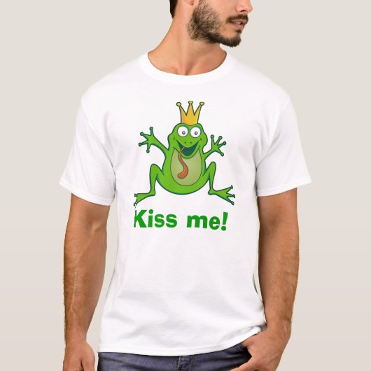 Prins kikker, kus me! Basic T-shirt (Voorkant)