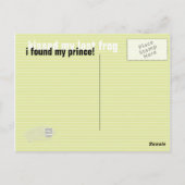 " prins " kikkikkervis - briefkaart (Achterkant)