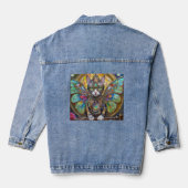 Prins Kitty Kat van de Vlinder Vleugel Brigade Denim Jacket (Achterkant)