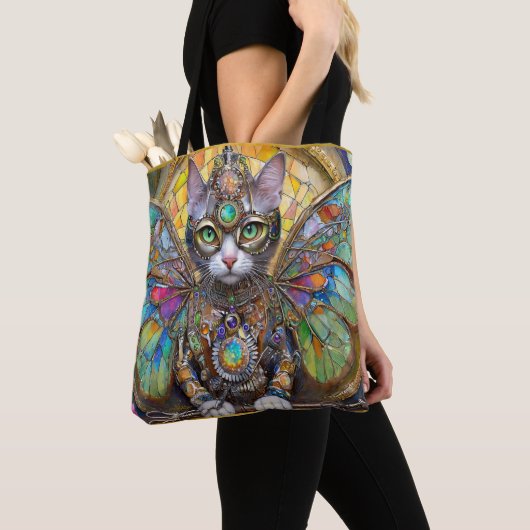 Prins Kitty Kat van de Vlinder Vleugel Brigade Tote Bag (Dichtbij)